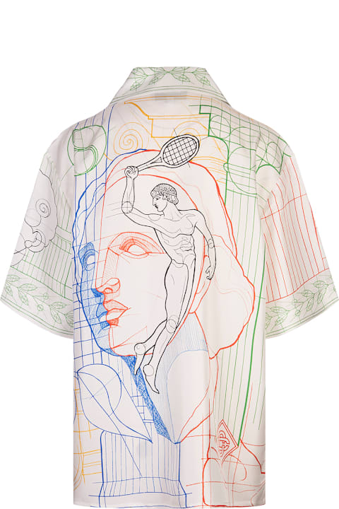 Casablanca Topwear for Women Casablanca Tennis Play In Progress Silk Shirt