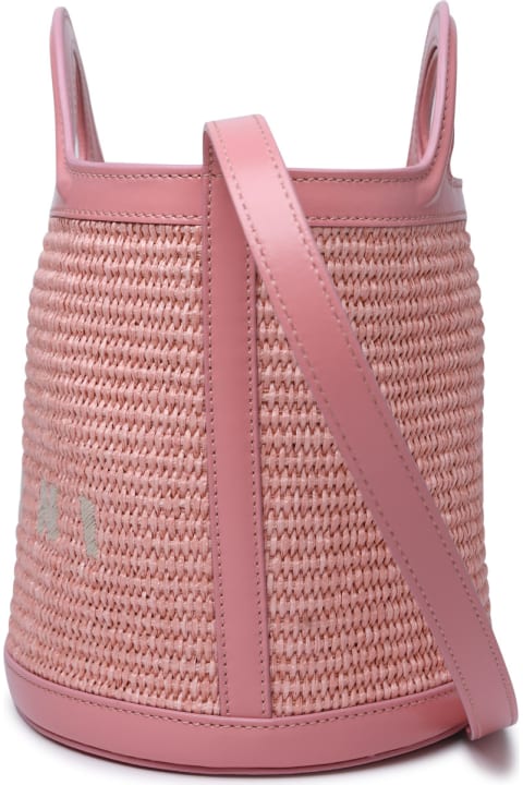 Marni for Women Marni 'tropicalia' Small Pink Leather And Fabric Bag