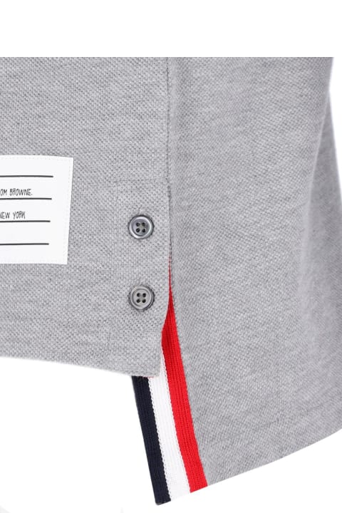 Thom Browne for Women Thom Browne Polo Shirt With Tricolor Detail On The Back