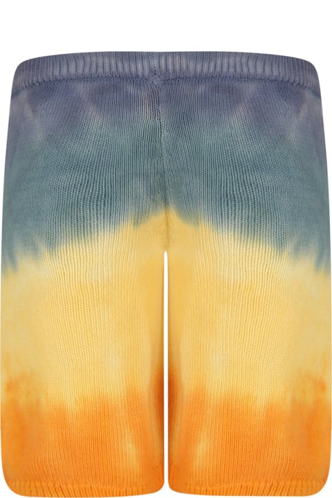 Fashion for Boys MSGM Multicolort Shorts For Boy With Logo And Palm Tree