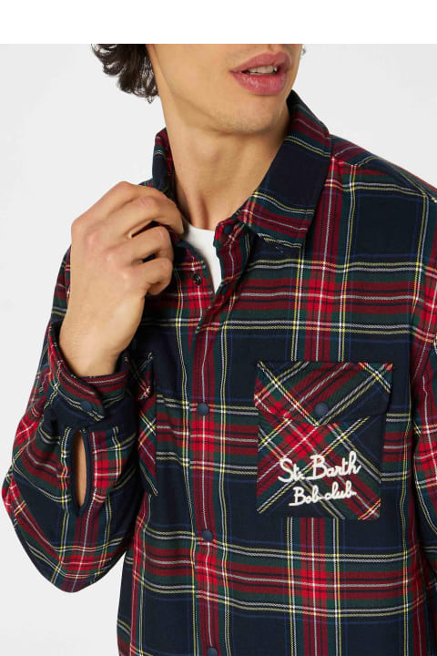 Homeware MC2 Saint Barth Overshirt Chalet With Pocket And St. Barth Bob Club Embroidery