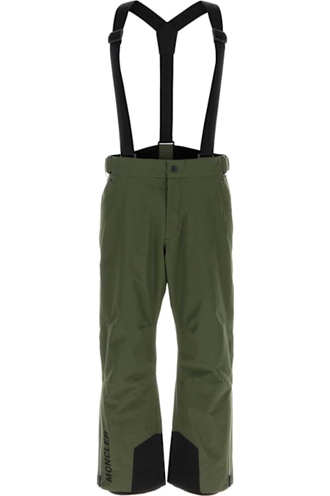 سراويل لـ القسم الرجالي Moncler Grenoble Army Green Polyester Ski Pant