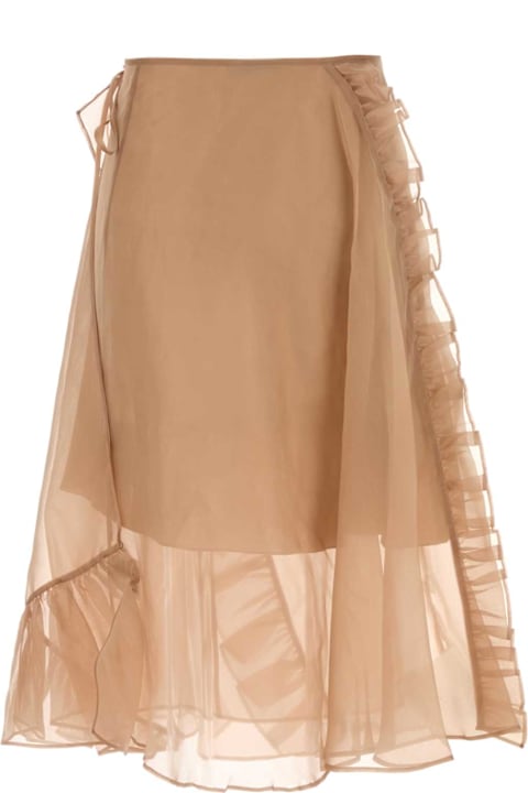 Cecilie Bahnsen for Women Cecilie Bahnsen Antiqued Pink Organza Skirt