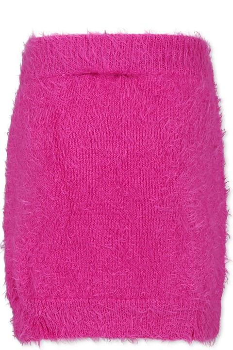Homeware MSGM Fuchsia Skirt For Girl With Logo
