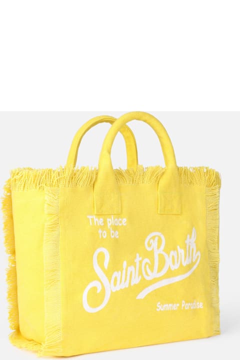 Homeware MC2 Saint Barth Yellow Cotton Canvas Colette Handbag