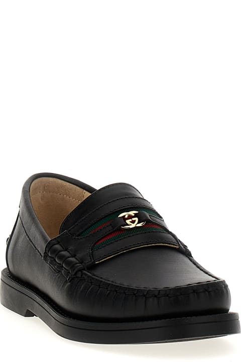 Sale for Kids Gucci Web Loafers