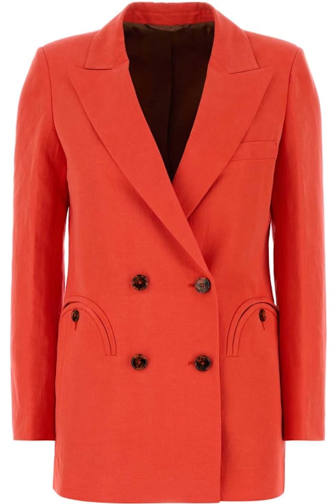 Blazé Milano Clothing for Women Blazé Milano Coral Silk Blend Flica Everyday Blazer