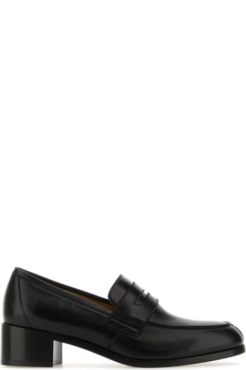 The Row High-Heeled Shoes for Women The Row Black Leather Vera Pumps