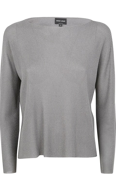 ウィメンズ新着アイテム Giorgio Armani Long Sleeves Boat Neck Sweater