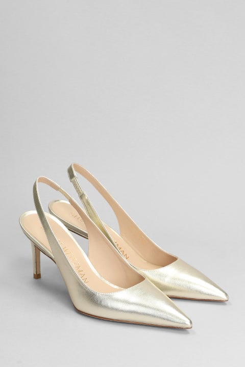 High-Heeled Shoes for Women Stuart Weitzman Stuart 75 Pumps In Gold Leather