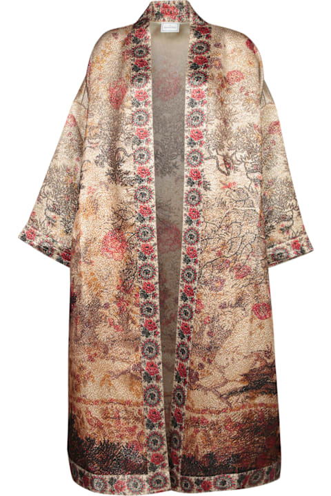 Pierre-Louis Mascia for Men Pierre-Louis Mascia Beige-red Damask Kimono