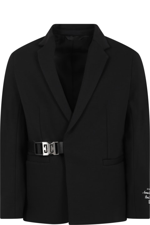 Black Jacket For Boy With Monogram