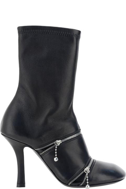 Burberry Sale for Women Burberry Peep Heeled Ankle Boots