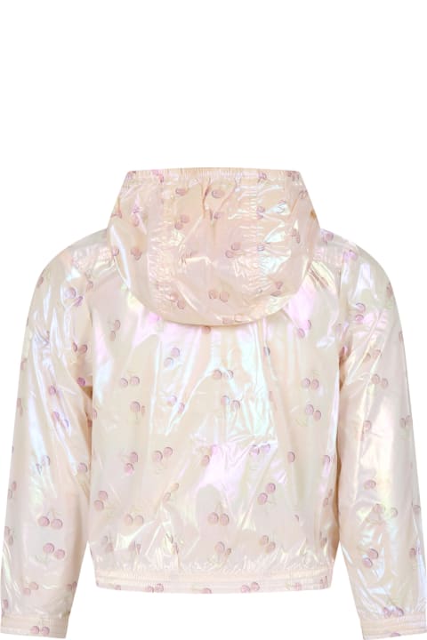 Bonpoint Coats & Jackets for Girls Bonpoint Pink Windbreaker For Girl With All-over Cherries