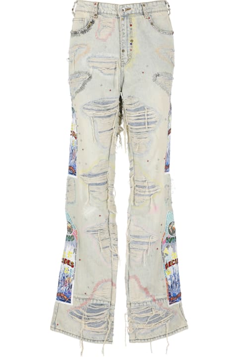 Who Decides War Clothing for Women Who Decides War Multicolor Stud Distressed Jeans