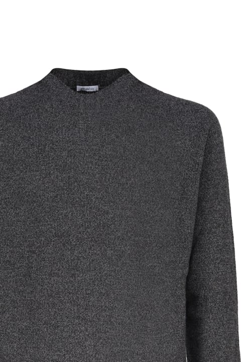 Homeware Malo Crew-neck Sweater In Mouliné Cashmere