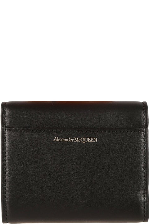 ウィメンズ Alexander McQueenの財布 Alexander McQueen The Seal Embossed Tri-fold Wallet