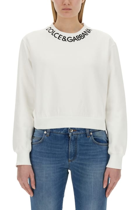 Dolce & Gabbana Fleeces & Tracksuits for Women Dolce & Gabbana Short Sweatshirt With Logo