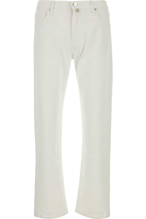 Incotex الملابس لـ القسم الرجالي Incotex White Stretch Denim Jeans