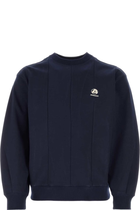 Ader Error Fleeces & Tracksuits for Men Ader Error Navy Blue Cotton Blend Sweatshirt
