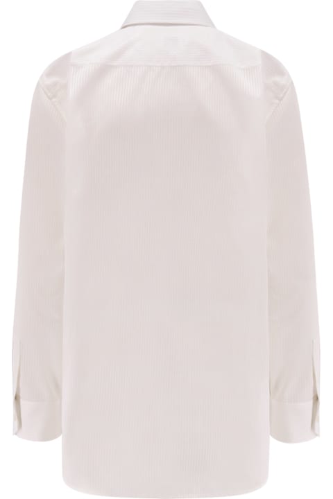 Saint Laurent Topwear for Women Saint Laurent Certified Cotton Shirt With Cassandre Embroidery