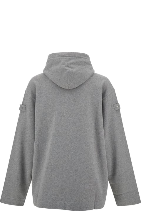 Givenchy for Men Givenchy Grey Hoodie With Logo And Studs In Cotton Man