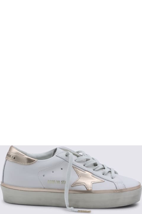 Golden Goose White Leather Hi-star Sneakers