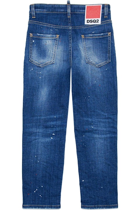 Fashion for Boys Dsquared2 Distressed Straight-leg Jeans