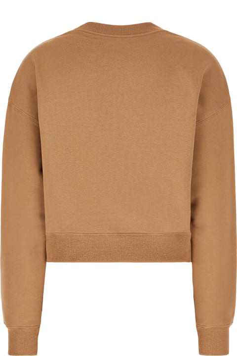 Chloé سترات صوف وبدل رياضية لـ السيدات Chloé Camel Cotton Sweatshirt