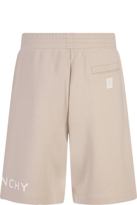Givenchy Pants for Women Givenchy Givenchy Archetype Bermuda Shorts In Clay Gauze Fabric