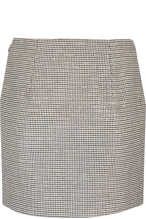 Alessandra Rich Skirts for Women Alessandra Rich Houndstooth Mini Skirt