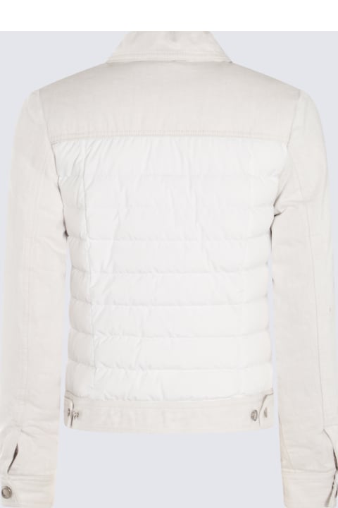 Moorer Coats & Jackets for Women Moorer Ecru Cotton Petunia Down Jacket
