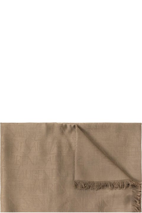 メンズ Saint Laurentのスカーフ Saint Laurent Shawl With Logo