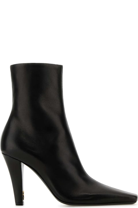 Saint Laurent Shoes for Women Saint Laurent Black Leather Jill Ankle Boots