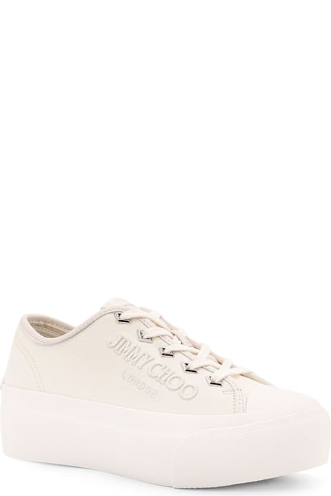 Jimmy Choo Sneakers for Women Jimmy Choo Palma Maxi Low-top Canvas Sneakers With Plateau