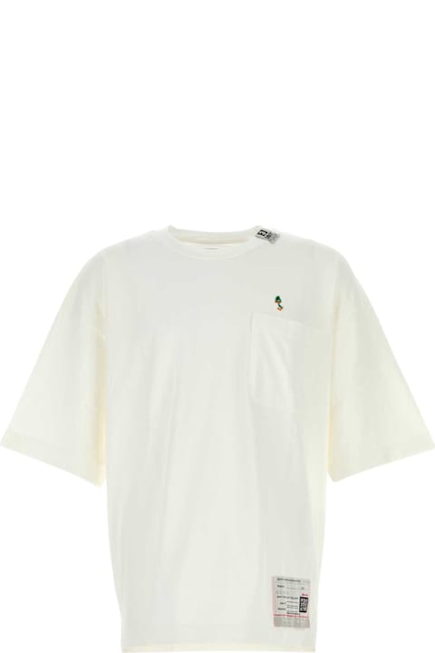 Mihara Yasuhiro لـ Men Mihara Yasuhiro White Cotton T-shirt