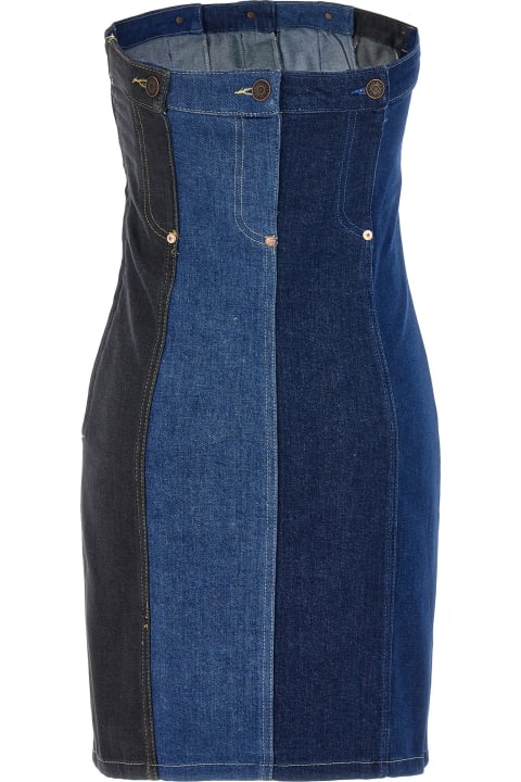 Homeware M05CH1N0 Jeans Patchwork Mini Dress