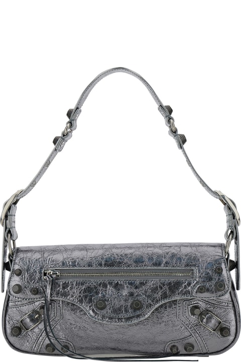 Fashion for Women Balenciaga 'le Cagole S' Metallic Shoulder Bag With Front Flap In Leather Woman