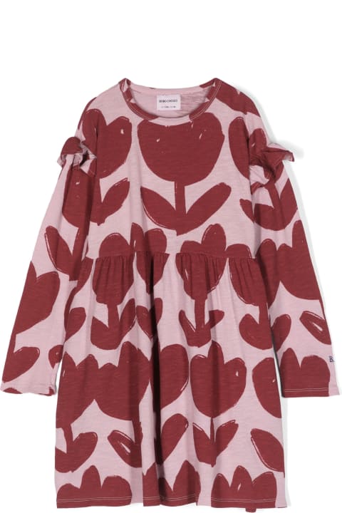 Bobo Choses for Kids Bobo Choses Pink Dress For Girl With All-over Flowers