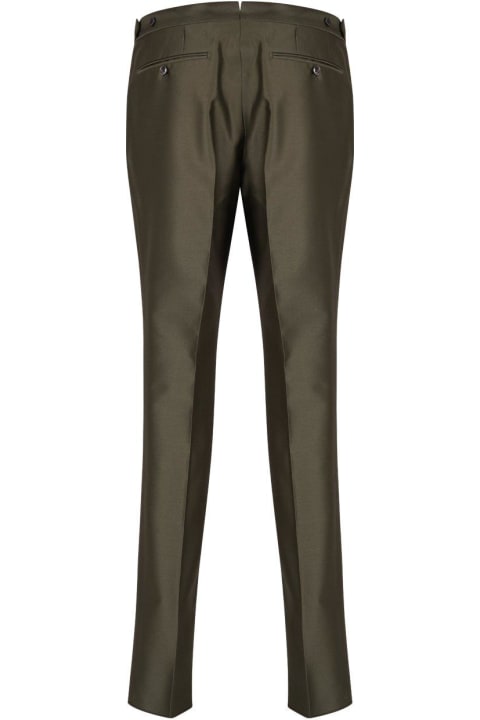Pants for Men Tom Ford Pressed-crease Tapered Leg Trousers