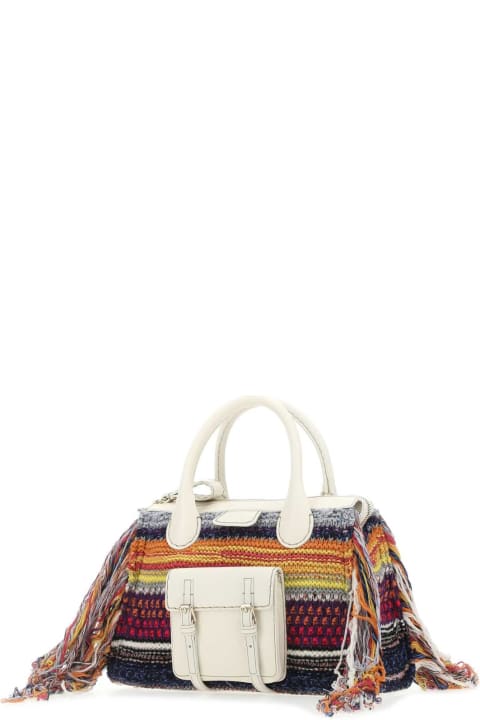Bags Sale for Women Chloé Multicolor Leather And Cashmere Medium Edith Handbag