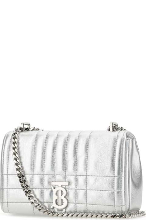 أدوات منزلية Burberry Silver Nappa Leather Small Lola Shoulder Bag