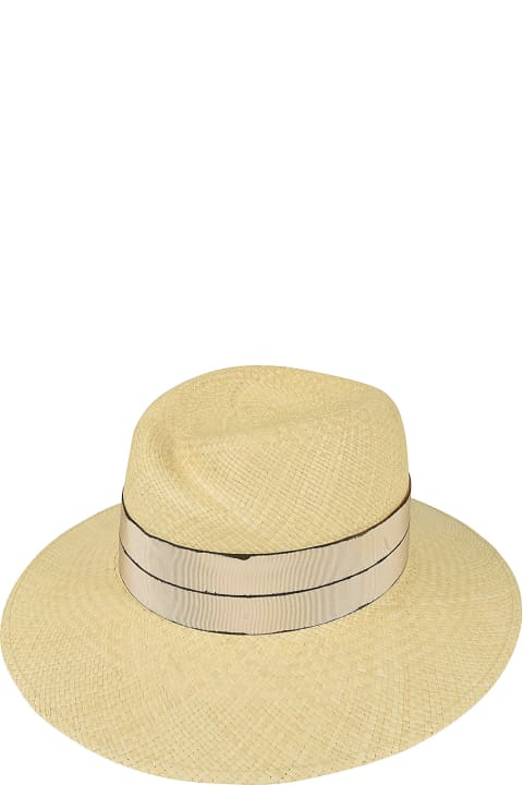 Borsalino Accessories for Women Borsalino Bow Logo Woven Hat