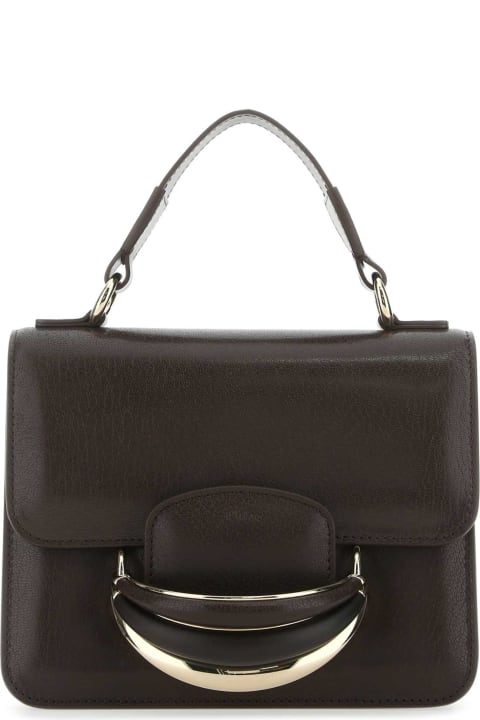 Chloé Totes for Women Chloé Dark Brown Leather Small Kattie Handbag