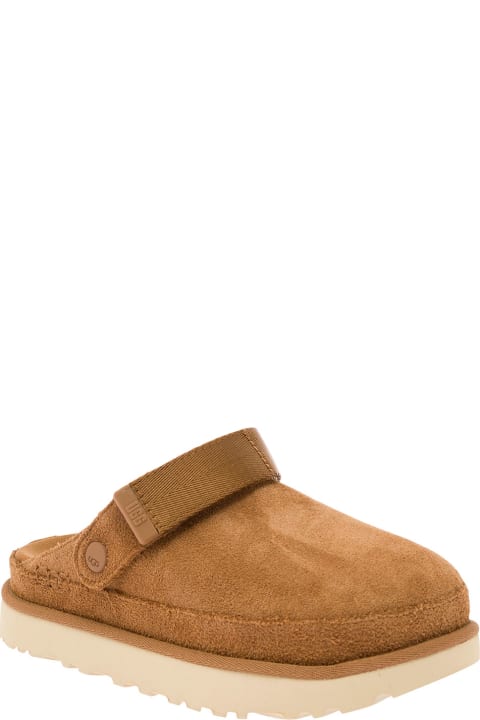 Fashion for Women UGG 'goldenstar' Beige Clog With Embossed Logo In Suede Woman