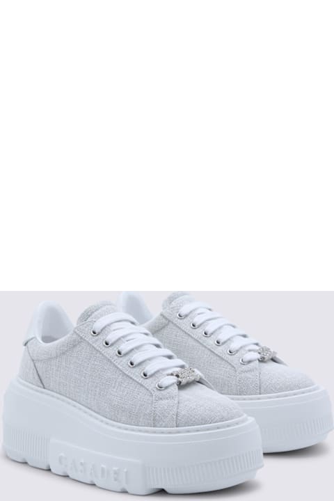Casadei Grey Leather Nexus Solar Eclipse Sneakers