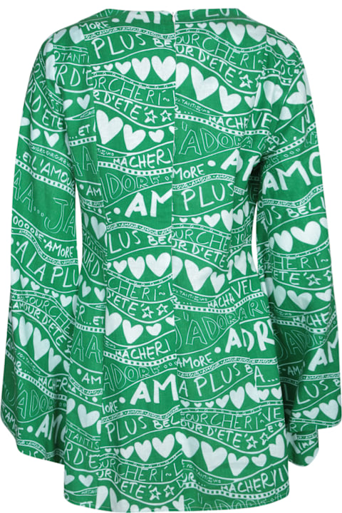 Alessandro Enriquez Dresses for Women Alessandro Enriquez Green Waves Mini Dress