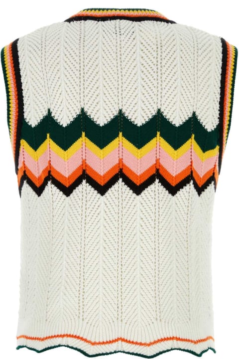 Casablanca Fleeces & Tracksuits for Women Casablanca White Crochet Vest