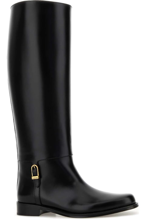 Homeware Saint Laurent Black Leather Julia Boots