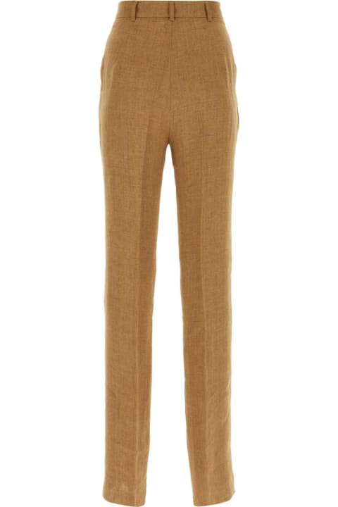 Pants & Shorts for Women Max Mara Studio Biscuit Linen Alcano Pant